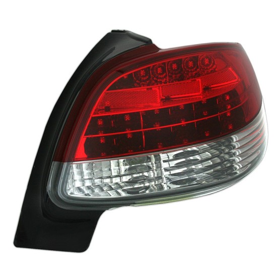 Πισινά Φανάρια Set Για Peugeot 206 98-07 Led Κόκκινα/Crystal Eagle Eyes