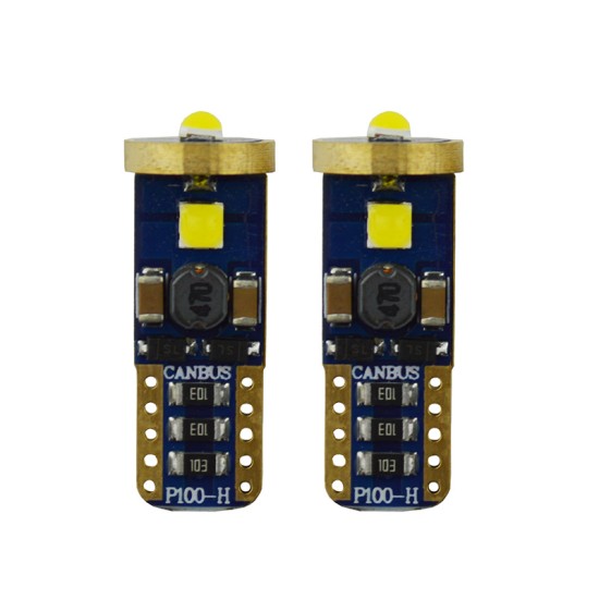 Λάμπες Led Τ10 12volt 3 Led Canbus Auto GS 600567 2 Τεμάχια