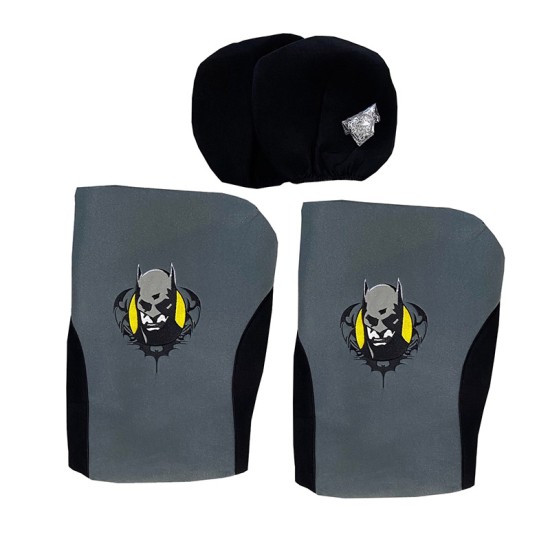 Καλύμματα Μπροστινών Καθισμάτων Fleece Batman Γκρι/Μαύρο 4 Τεμάχια 2619029