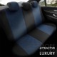 Καλύμματα Αυτοκινήτου Otom Attraction Design Universal Βαμβακερό Ύφασμα / Rachel Σετ Εμπρός / Πίσω 11 Τεμαχίων Μαύρο - Μπλε ATR-1303