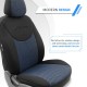 Καλύμματα Αυτοκινήτου Otom Attraction Design Universal Βαμβακερό Ύφασμα / Rachel Σετ Εμπρός / Πίσω 11 Τεμαχίων Μαύρο - Μπλε ATR-1303