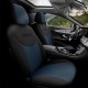 Καλύμματα Αυτοκινήτου Otom Attraction Design Universal Βαμβακερό Ύφασμα / Rachel Σετ Εμπρός / Πίσω 11 Τεμαχίων Μαύρο - Μπλε ATR-1303