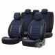 Καλύμματα Αυτοκινήτου Otom Sport Plus Design Universal Βαμβακερό Ύφασμα / Rachel / Δερματίνη Σετ Εμπρός / Πίσω 11 Τεμαχίων Μαύρο / Μπλε SPTPLS-104