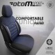 Καλύμματα Αυτοκινήτου Otom Sport Plus Design Universal Βαμβακερό Ύφασμα / Rachel / Δερματίνη Σετ Εμπρός / Πίσω 11 Τεμαχίων Μαύρο / Μπλε SPTPLS-104