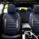 Καλύμματα Αυτοκινήτου Otom Sport Plus Design Universal Βαμβακερό Ύφασμα / Rachel / Δερματίνη Σετ Εμπρός / Πίσω 11 Τεμαχίων Μαύρο / Μπλε SPTPLS-104