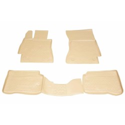 Πατάκια Σκαφάκια 3D Από Λάστιχο Για Mercedes-Benz S-Class W221 05-13 Μπεζ Element