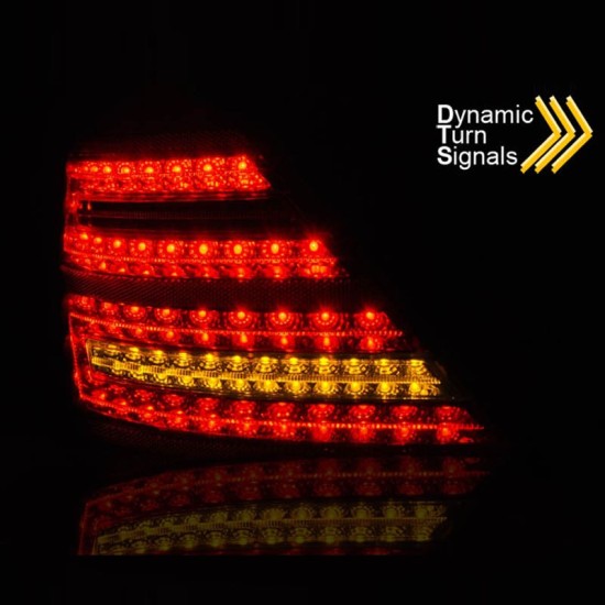 Πισινά Φανάρια Set Για Mercedes-Benz S-Class W221 05-09 Led Dynamic Κόκκινο/Φιμέ