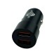 Φορτιστής Αναπτήρα Αυτοκινήτου Με 2 Θύρες Usb 2.4A 12-24V Wisdomup CC-02  Μαύρο 1 Τεμάχιο