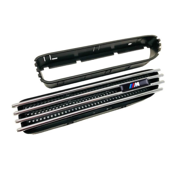 Πλαϊνές Γρίλιες Φτερών Τύπου Bmw 3 E46 Με Σήμα ///M Universal Για Όλα Τα Μοντέλα 2 Τεμάχια