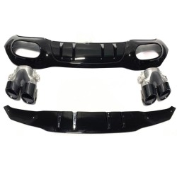 Diffuser Πίσω Προφυλακτήρα Για Mercedes-Benz A-Class W177 19+ Hatchback Amg Look Με Μαύρες Μπούκες Diffuser Πίσω Προφυλακτήρα Για Mercedes-Benz A-Class W177 19+ Hatchback Amg Look Με Μαύρες Μπούκες