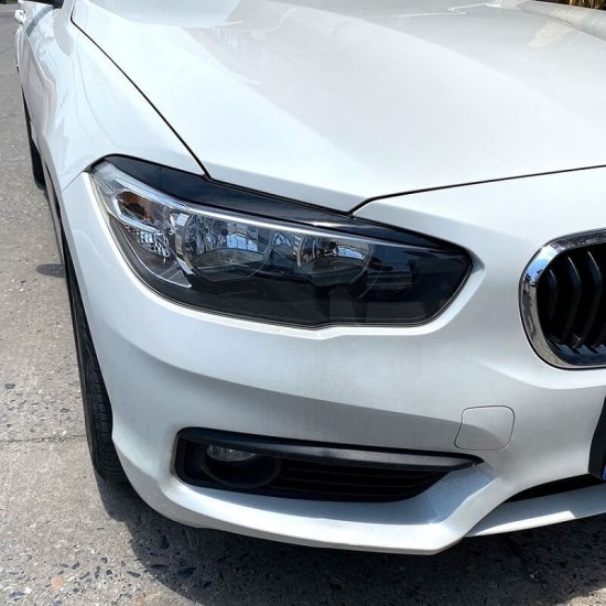 Φρυδάκια Μπροστινών Φαναριών Για Bmw 1 F20/F21 LCI 2015-2019 Βαμμένα Μάυρο Γυαλιστερό Χρώμα 2 Τεμάχια