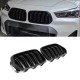 Καρδιές Μάσκας Για Bmw X2 F39 18+ M4 Look Με Διπλή Γρίλια Μαύρο Γυαλιστερό 2 Τεμάχια