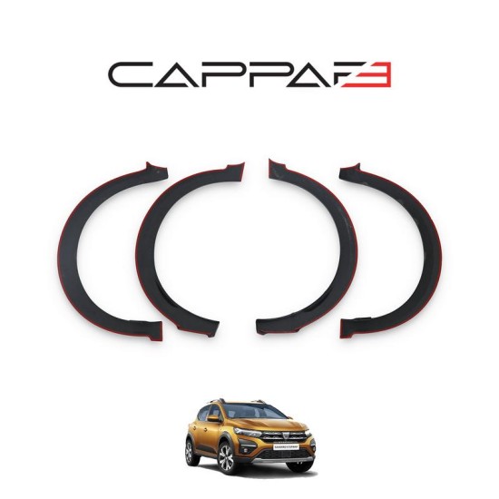 Πλαϊνά Φτερά Τροχών Για Dacia Sandero 2021+ "Stepway Look" Σετ 4 Τεμαχίων
