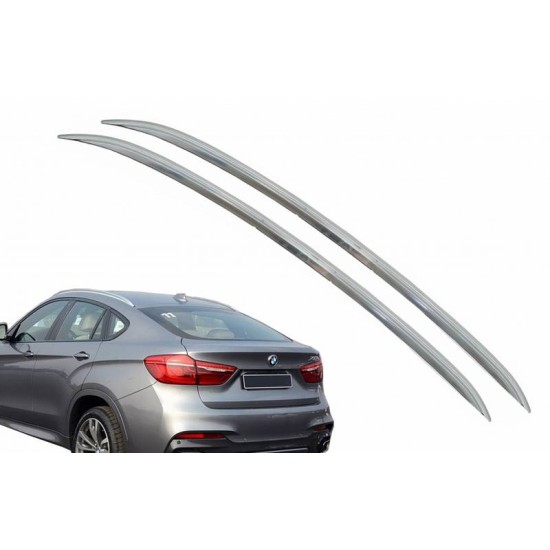 Μπάρες Οροφής Railing Για BMW F16 14-19 Flush-Rails Αλουμινίου Ασημί 2 Τεμάχια