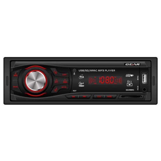 Radio Usb Aux SD 1 Din Gear 4x45 Watt GR-100P Radio Usb Aux SD 1 Din Gear 4x45 Watt GR-100P