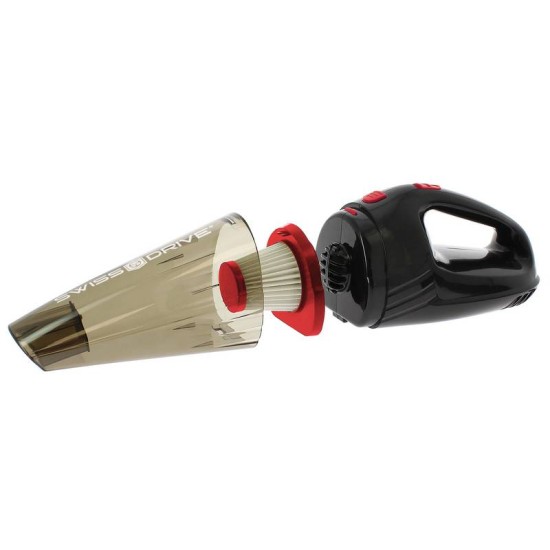Ηλεκτρικό Σκουπάκι Αυτοκινήτου 12 Volt 120 Watt "Swiss Drive" Hepa Filter  Μαύρο