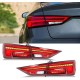 Πισινά Φανάρια Set Για Audi A3 8V 2013-2019 Sedan Led Bar Κόκκινο/Φιμέ