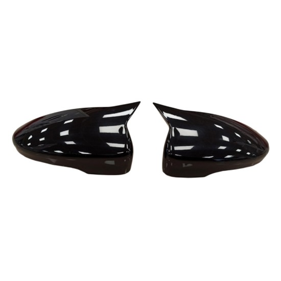 Καπάκια Καθρεφτών Για VW Scirocco 08-17, Eos 06-15, Passat CC 08-12, Jetta 10-18 Γυαλιστερό Μαύρο 2 Τεμάχια