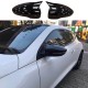 Καπάκια Καθρεφτών Για VW Scirocco 08-17, Eos 06-15, Passat CC 08-12, Jetta 10-18 Γυαλιστερό Μαύρο 2 Τεμάχια