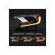 Μπροστινά Φανάρια Set Για Ford Ranger T7 T8 2016-2020 Munstang Look DRL Dynamic Μαύρα Full Led Με Μοτέρ