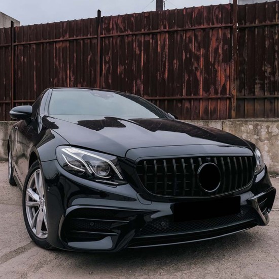 Splitters Μπροστινού Προφυλακτήρα Για Mercedes-Benz E-Class W213 16-19 Pro Facelift Amg Line Έκδοση Γυαλιστερό Μαύρο 6 Τεμάχια