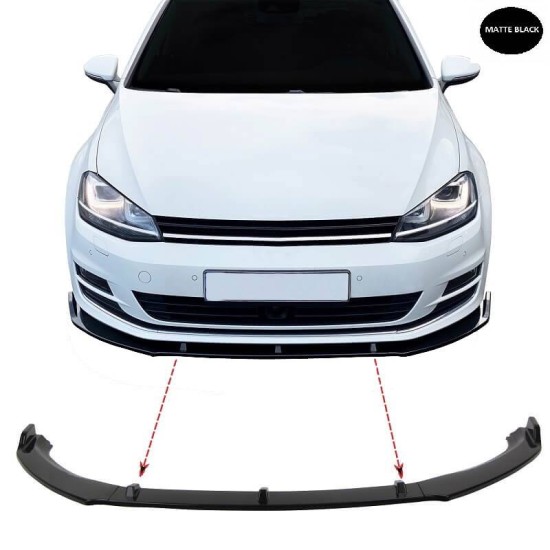 Μπροστινό Spoiler Για VW Golf VII (7) 12-20 Standard Έκδοση Matt Black 3 Τεμάχια