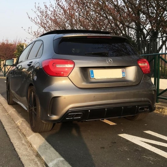 Diffuser Πίσω Προφυλακτήρα Για Mercedes-Benz A-Class W176 12-18 A45 Amg Carbon Look Από Abs Πλαστικό 1 Τεμάχιο
