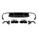 Diffuser Πίσω Προφυλακτήρα Για Mercedes-Benz E-Class W213 19+ Facelift Amg Look Για Amg Line Προφυλακτήρες Σετ Με Μπούκες Total Black Από Abs Πλαστικό