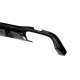 Diffuser Πίσω Προφυλακτήρα Για Mercedes-Benz E-Class W213 19+ Facelift Amg Look Για Amg Line Προφυλακτήρες Σετ Με Μπούκες Total Black Από Abs Πλαστικό