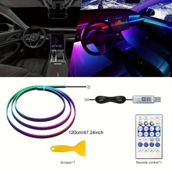 Ambient Light Διακοσμητικός Φωτισμός Οπτική Ίνα Αυτοκινήτου Dynamic Με Bluetooth & Τηλεχειριστήριο 1 Τεμάχιο 120cm Με σύνδεση Usb Ambient Light Διακοσμητικός Φωτισμός Οπτική Ίνα Αυτοκινήτου Dynamic Με Bluetooth & Τηλεχειριστήριο 1 Τεμάχιο 120cm Με σύνδεση Usb