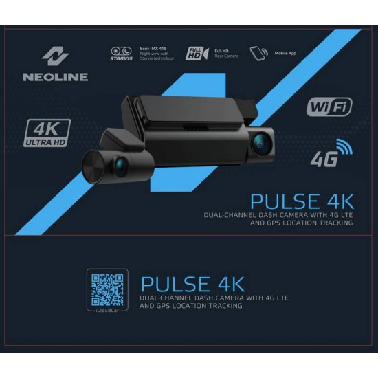 Κάμερα Καταγραφής Πορείας 2 Channel Wi-fi FHD+HD Neoline Pulse 4K