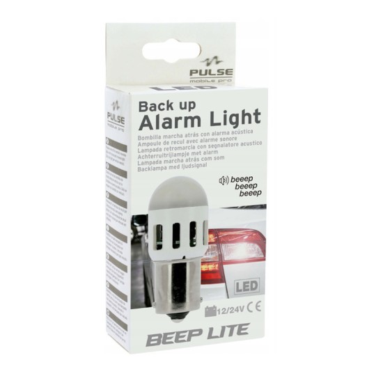 Λάμπα Led P21W BA15S 12V/24V Μονοπολική Για Όπισθεν Με Προειδοποιητικό Ήχο "Back Up Alarm" 1 Τεμάχιο