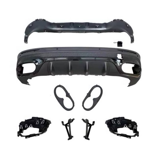 Diffuser Πίσω Προφυλακτήρα Για Mercedes-Benz GLB (X247) 2019+ Amg GLB45 Look Για Amg Line Προφυλακτήρες Piano Black