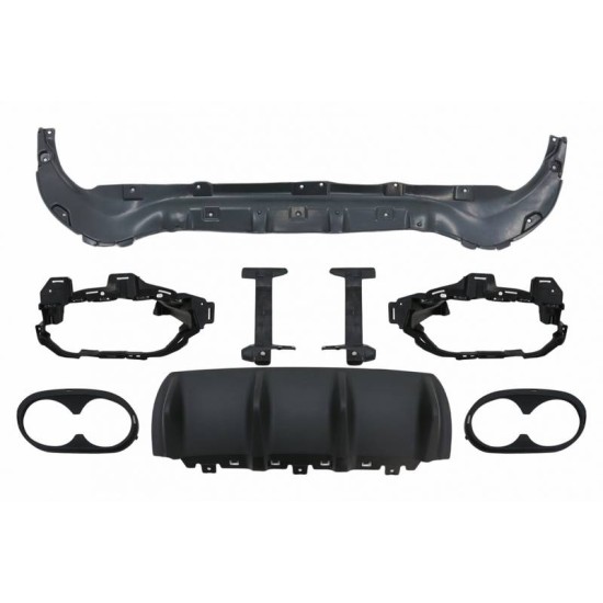 Diffuser Πίσω Προφυλακτήρα Για Mercedes-Benz GLB (X247) 2019+ Amg GLB45 Look Για Amg Line Προφυλακτήρες Piano Black