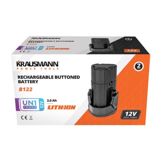 Παλμικό Κατσαβίδι Mini 12V + 2 Μπαταρίες 2.0Ah Με Φορτιστή Και Τσάντα Krausmann U73012-22S