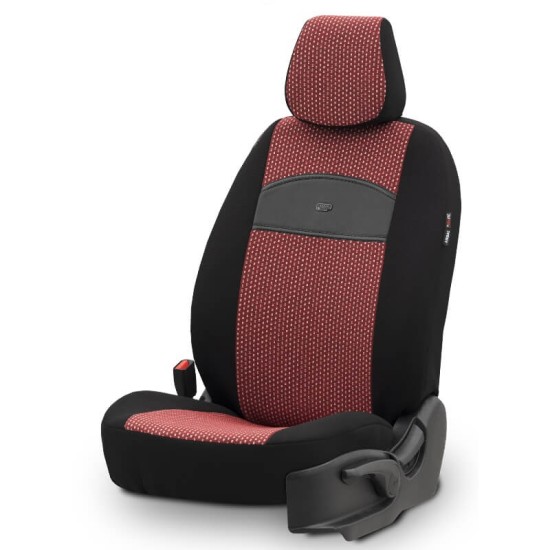 Καλύμματα Αυτοκινήτου Otom Smart Design Universal Ύφασμα / Δερματίνη Σετ Εμπρός / Πίσω 11 Τεμαχίων Μαύρο / Κόκκινο SLTSMT103-NZ