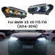 Μπροστινά Φανάρια Set Για Bmw X5 F15 (2013-2018) / X6 F16 (2014-2019) Conversion to G05 / G06 Look Μαύρα Carner