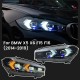 Μπροστινά Φανάρια Set Για Bmw X5 F15 (2013-2018) / X6 F16 (2014-2019) Conversion to G05 / G06 Look Μαύρα Carner