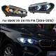 Μπροστινά Φανάρια Set Για Bmw X5 F15 (2013-2018) / X6 F16 (2014-2019) Conversion to G05 / G06 Look Μαύρα Carner