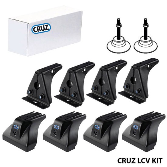 Πόδια / Άκρα Για Μπάρες & Σχάρες Οροφής CRUZ LCV 934-451 Για Ford Transit Courier 2023+ Σετ 6 Τεμάχια (4+2V)