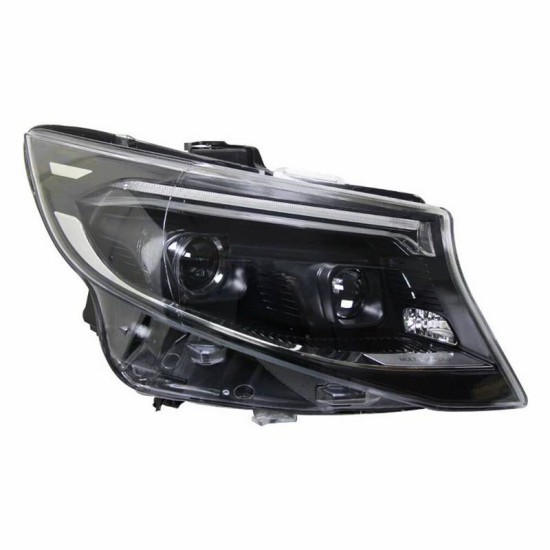 Μπροστινά Φανάρια Set Για Mercedes-Benz Vito W447 14-24 W448 2025 Look DRL Led Tube Μαύρα Carner Μπροστινά Φανάρια Set Για Mercedes-Benz Vito W447 14-24 W448 2025 Look DRL Led Tube Μαύρα Carner
