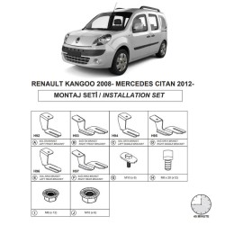 Βάσεις Πλαινών Σκαλοπατιών (Dma) Για Mercedes-Benz Citan 2013-2021 Mvn W415 / Renault Kangoo 2008-2015