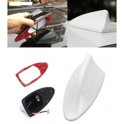 Κεραία Οροφής Αυτοκινήτου Universal Τύπου Καρχαρία Bmw 740 F01 Look Λευκή Με Καλώδιο