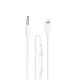 Καλώδιο Ήχου Aux 3.5mm Σε Lightning Λευκό 1m Earldom AUX42 1 Τεμάχιο