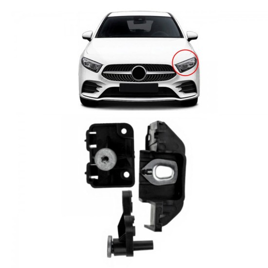 Βάσεις Επισκευής Αριστερού Φαναριού Για Mercedes-Benz A-Class W177 18+ / CLA C118/W118 19+ 3 Τεμάχια