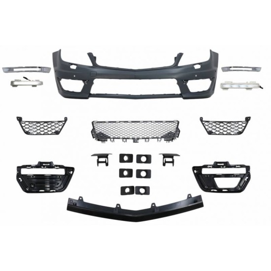 Body Kit Για Mercedes-Benz C-Class W204 07-14 C63 Facelift Amg Look Με DRL