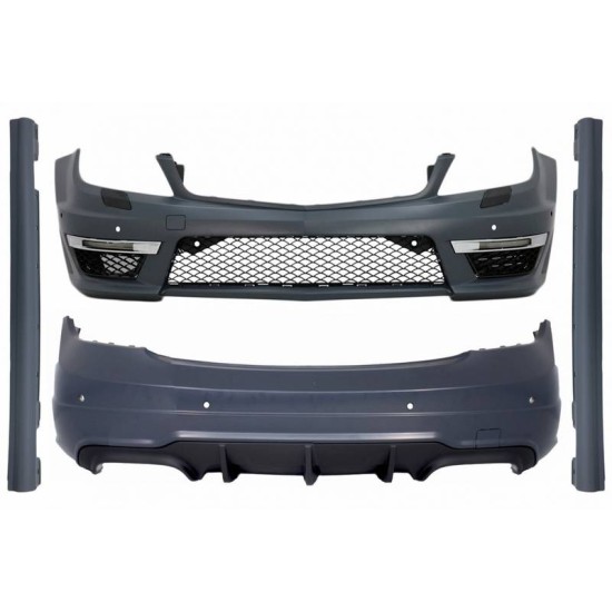 Body Kit Για Mercedes-Benz C-Class W204 07-14 C63 Facelift Amg Look Με DRL