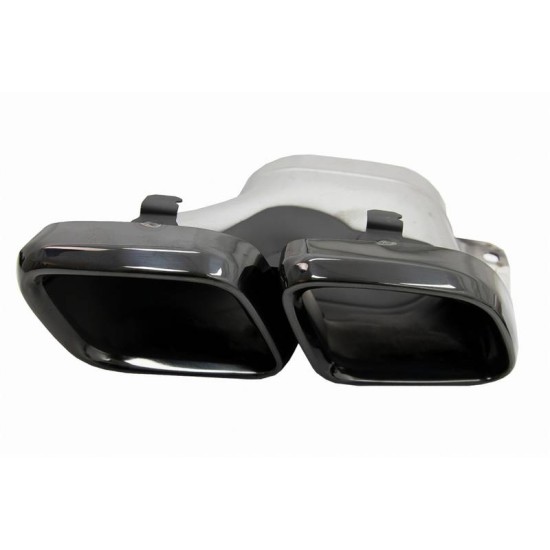 Diffuser Πίσω Προφυλακτήρα Για Mercedes-Benz C-Class W205 14-20 Sedan Amg 63 Look Με Μαύρες Μπούκες