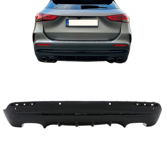 Diffuser Πίσω Προφυλακτήρα Για Mercedes-Benz GLA H247 2020+ GLA45 Amg Look Για Amg Sport Line Προφυλακτήρες Black Edition