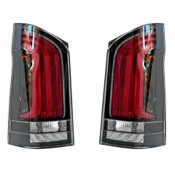 Πισινά Φανάρια Set Για Mercedes-Benz Vito W447 14+ Look W448 Full Led Bar & Led Signal Dynamic Μαύρο/Crystal Carner